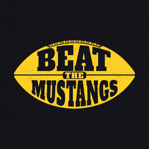 Beat the Mustangs // Vintage Football Grunge Gameday by SLAG_Creative